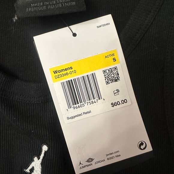 Air Jordan Black Sleeveless Tank Dress with Jumpman Logo - Picture 8 of 10